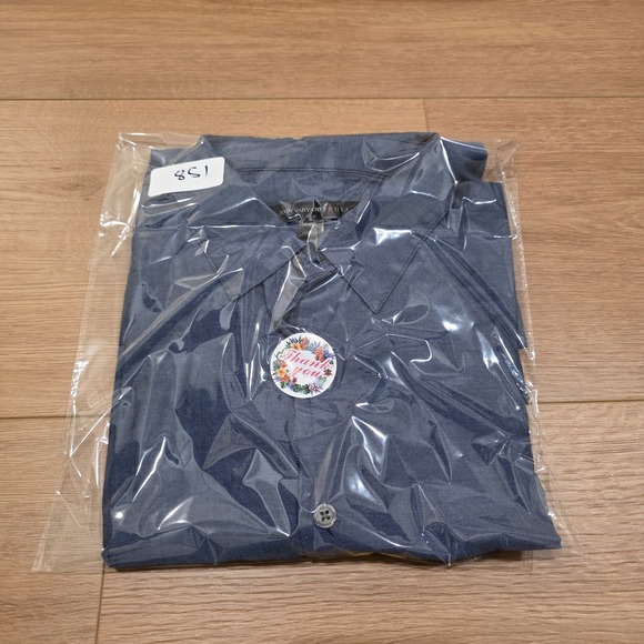 John Varvatos USA Dress Shirt Men's Size S Blue Cotton Casual Preppy Business - Picture 8 of 8